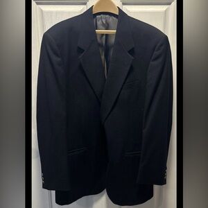 Vintage Nino Cerruti 44R Blazer Black Jacket Gold Button Yacht Sport Coat
